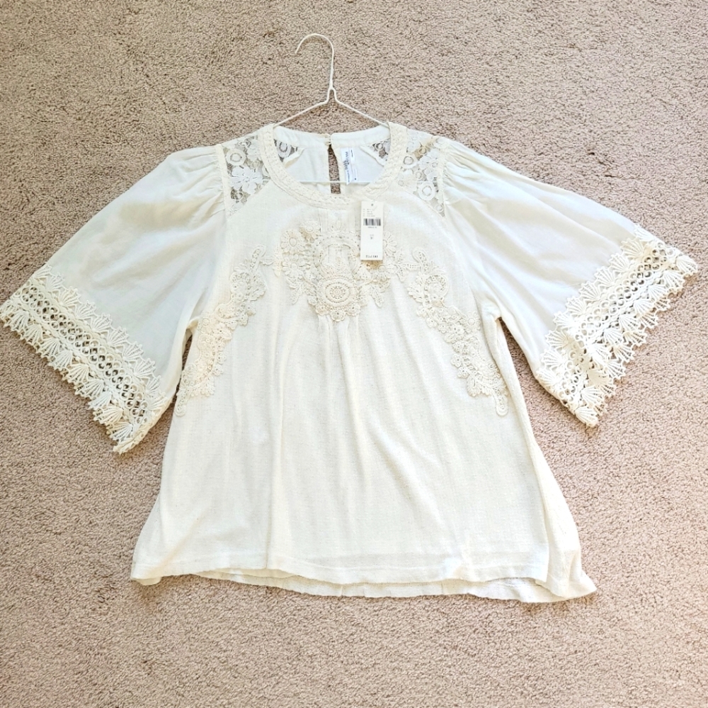 Feather Bone boho top (Anthropologie)